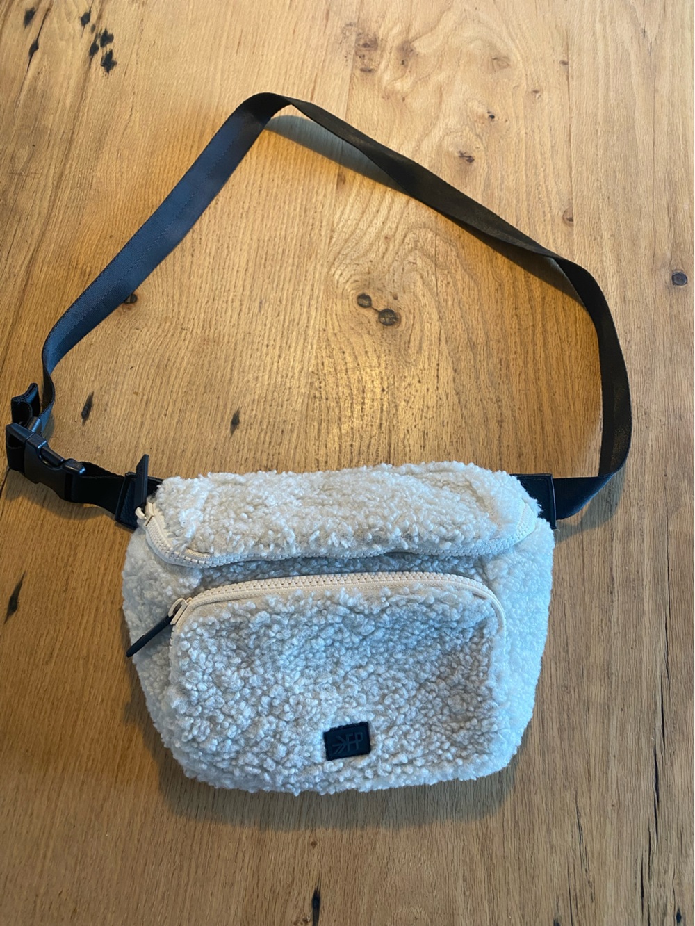 Freshly Picked Cream Sherpa Crossbody Belt Bag